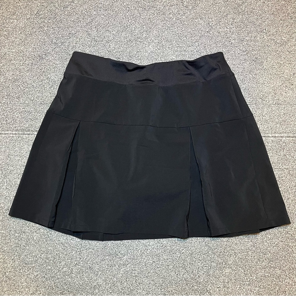 Lands’ End Skort Womens Size Medium Black Lined Tennis Golf Athletic